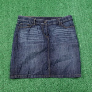ANN TAYLOR MODERN FIT DARK WASH DENIM JEAN SKIRT WOMENS SIZE 4